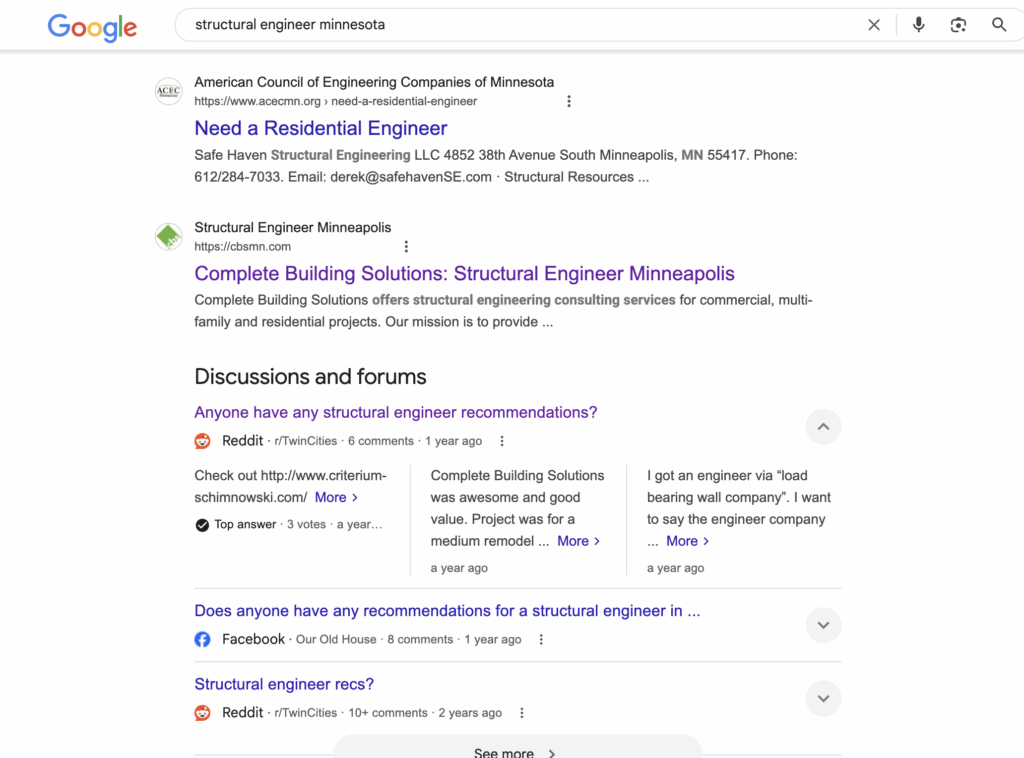 google page to use for marketing strategies for contractors